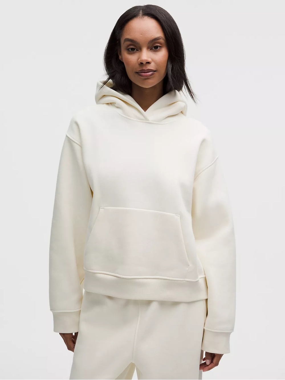 lululemon steady state coconut cream hoodie